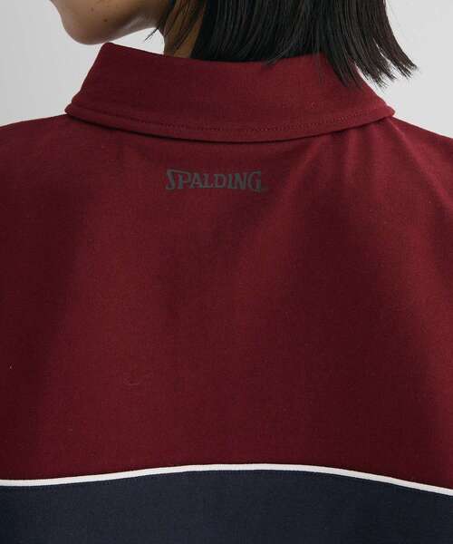 Green Parks(グリーンパークス)の「SPALDING別注 ハーフZIPスウェット(スウェット・レディース・ボルドー/アイボリー/ネイビー・FREE)」の13枚目の写真