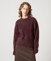 Steven Alan ダークブラウン ニット セール】＜Steven Alan＞ ハイツイスト クルーネック ニット