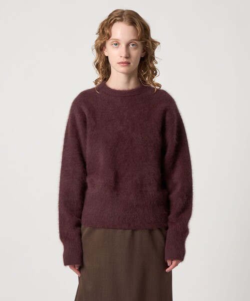 スティーブンアラン カシミヤ混 ヘビーコットンウール 長袖ニット L ブラック Steven Alan>オーストラリアンウール ミックス ニット(ニット