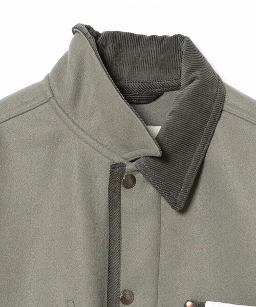BEAMS F（ビームスエフ）の「Traditional Weatherwear / WORK JACKET 002 ポリエステルウール カバーオール ジャケット（ブルゾン・メンズ・グレー系その他/ブラック/ネイビー・36/38/40）」の14枚目の写真