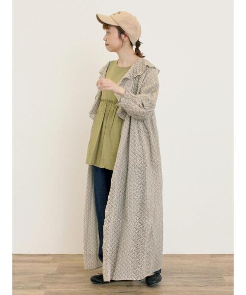 Samansa Mos2(サマンサ モスモス)の「【消臭効果】カレッジロゴ刺繍キャップ(ハット・レディース・ブラウン/ベージュ・F)」の6枚目の写真