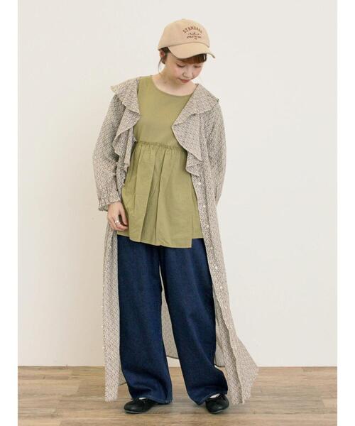 Samansa Mos2(サマンサ モスモス)の「【消臭効果】カレッジロゴ刺繍キャップ(ハット・レディース・ブラウン/ベージュ・F)」の7枚目の写真