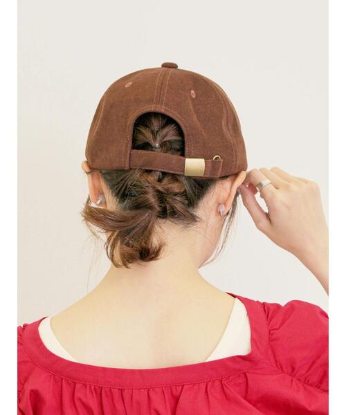 Samansa Mos2(サマンサ モスモス)の「【消臭効果】カレッジロゴ刺繍キャップ(ハット・レディース・ブラウン/ベージュ・F)」の10枚目の写真