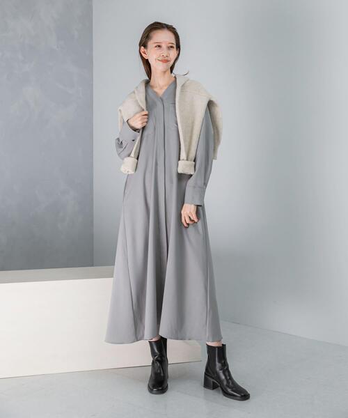 セール】ポケットデザインVネックワンピース（ワンピース）｜URBAN