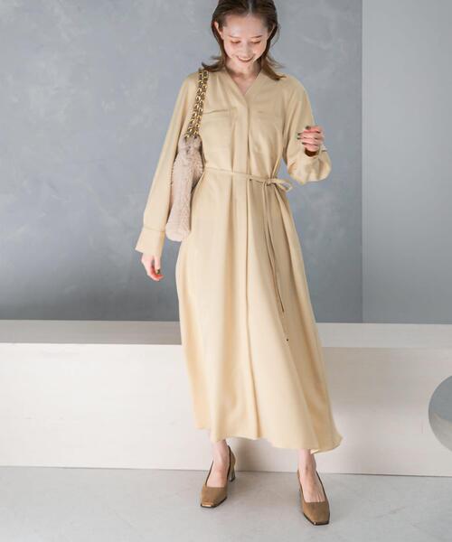 セール】ポケットデザインVネックワンピース（ワンピース）｜URBAN