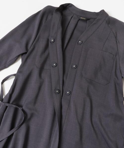 URBAN RESEARCH ROSSO WOMEN（アーバンリサーチ　ロッソ）の「ポケットデザインVネックワンピース（ワンピース・レディース・イエロー/グリーン/チャコールグレー/グレー・FREE）」の13枚目の写真