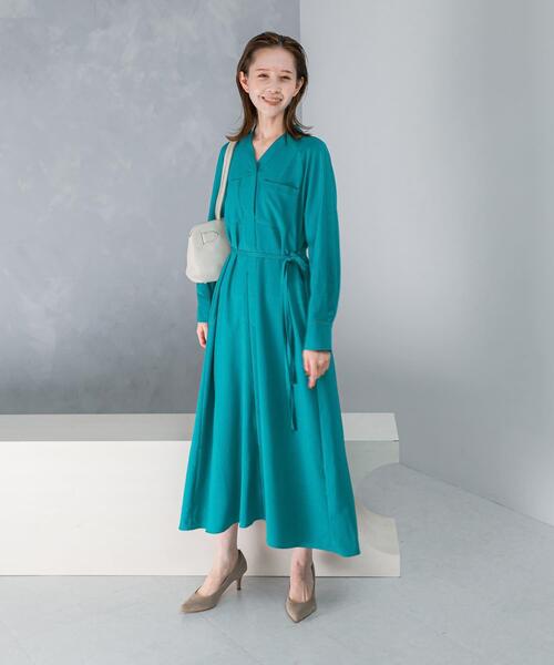 セール】ポケットデザインVネックワンピース（ワンピース）｜URBAN