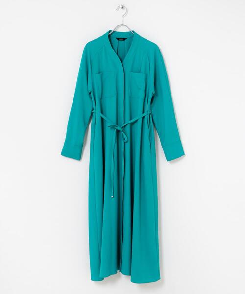 URBAN RESEARCH ROSSO WOMEN（アーバンリサーチ　ロッソ）の「ポケットデザインVネックワンピース（ワンピース・レディース・イエロー/グリーン/チャコールグレー/グレー・FREE）」の20枚目の写真