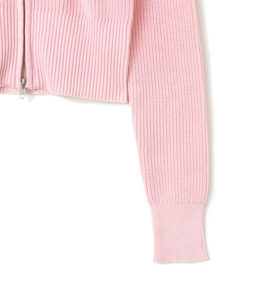 atmos pink（アトモスピンク）の「atmos pink Washed Zip Up Knit / アトモス ピンク ウォッシュ ジップアップ ニット（ニット/セーター・レディース・ピンク/チャコール・FREE）」の7枚目の写真