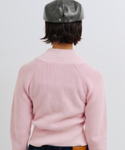 atmos pink（アトモスピンク）の「atmos pink Washed Zip Up Knit / アトモス ピンク ウォッシュ ジップアップ ニット（ニット/セーター・レディース・ピンク/チャコール・FREE）」の9枚目の写真