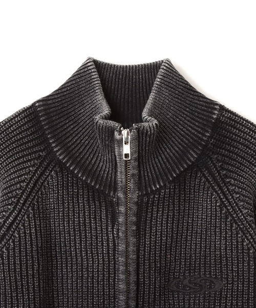atmos pink（アトモスピンク）の「atmos pink Washed Zip Up Knit / アトモス ピンク ウォッシュ ジップアップ ニット（ニット/セーター・レディース・ピンク/チャコール・FREE）」の13枚目の写真