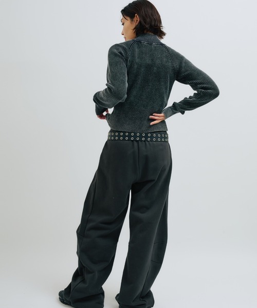 atmos pink（アトモスピンク）の「atmos pink Washed Zip Up Knit / アトモス ピンク ウォッシュ ジップアップ ニット（ニット/セーター・レディース・ピンク/チャコール・FREE）」の20枚目の写真