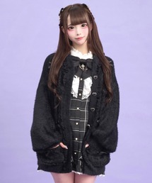 Secret Honey | フード付フェザーニットカーディガン(ニット/セーター)