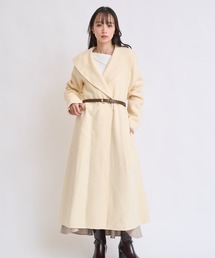 NOELA（ノエラ）の「ベルト付きショールカラーウールリバーコート（チェスターコート）」
