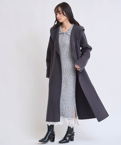 NOELA（ノエラ）の「ベルト付きショールカラーウールリバーコート