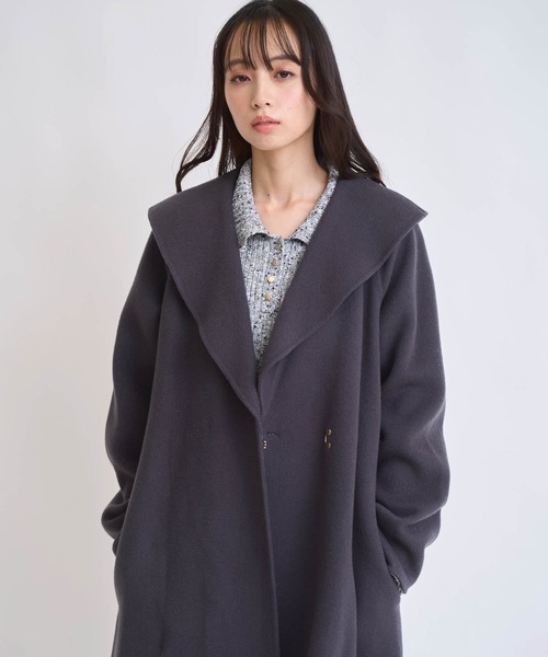 CELFORD リバーコート Mサイズ ベルト ネイビー ショールカラー CELFORD リバーコート Mサイズ ベルト ネイビー ショールカラー