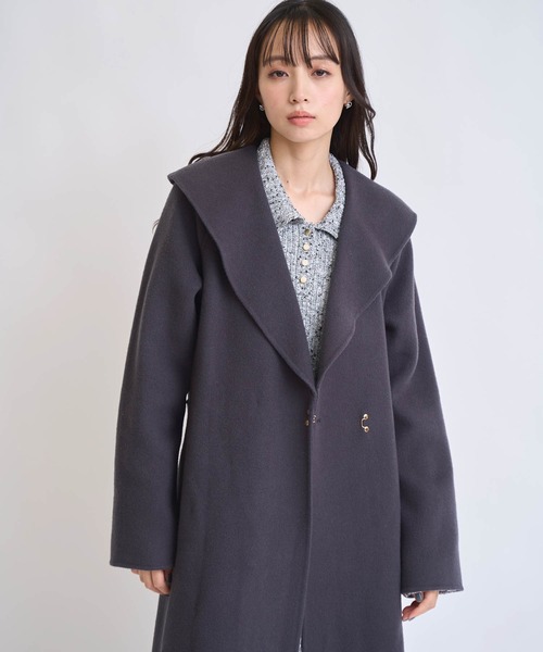 NOELA（ノエラ）の「ベルト付きショールカラーウールリバーコート
