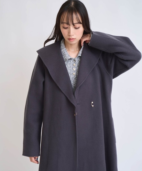 NOELA（ノエラ）の「ベルト付きショールカラーウールリバーコート