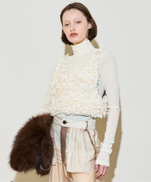 Ribbon Knit Camisole Tops / リボンニットキャミトップス（ニット