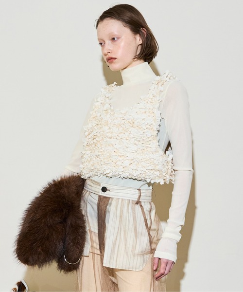 Ribbon Knit Camisole Tops / リボンニットキャミトップス（ニット