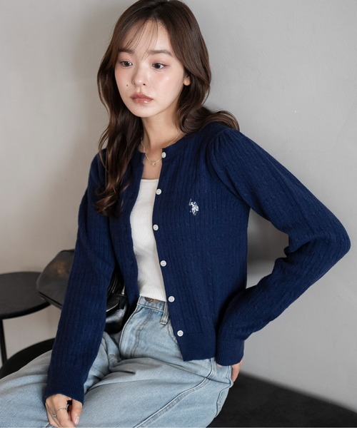 セール】∴WEGO/【25年秋冬新作】USPOLO別注ケーブルニット