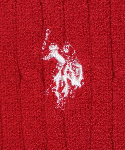 U.S. POLO ASSN.（ユーエスポロアッスン）の「∴WEGO/【26年春新作】USPOLO別注ケーブルニットカーディガン（カーディガン/ボレロ・レディース・グレー/アイボリー/ネイビー/ワイン・FREE）」の22枚目の写真