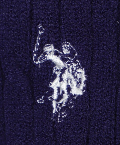 U.S. POLO ASSN.（ユーエスポロアッスン）の「∴WEGO/【26年春新作】USPOLO別注ケーブルニットカーディガン（カーディガン/ボレロ・レディース・グレー/アイボリー/ネイビー/ワイン・FREE）」の20枚目の写真