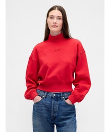 NAPロゴ モックネック クロップド スウェットシャツ