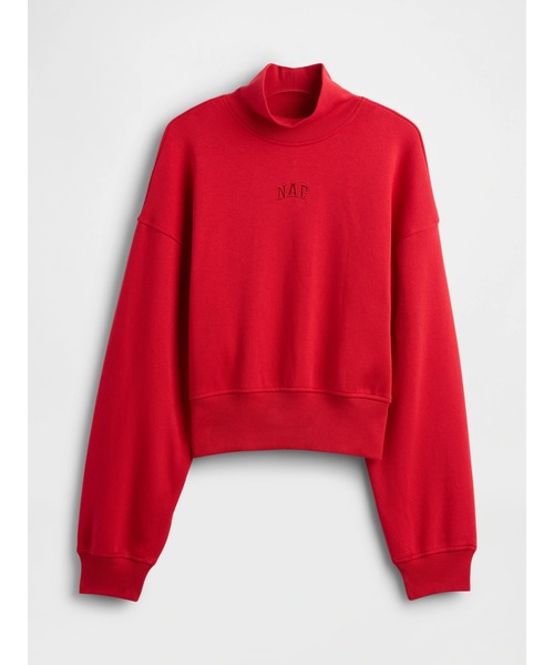 セール】NAPロゴ モックネック クロップド スウェットシャツ
