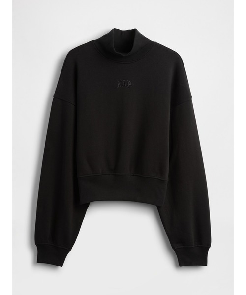 セール】NAPロゴ モックネック クロップド スウェットシャツ