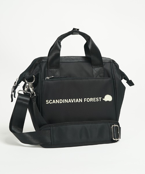 SCANDINAVIAN FOREST(スカンジナビアン・フォレスト)の「がばっとひらくショルダー<撥水加工>(ショルダーバッグ・レディース・チャコールグレー/ネイビー/ベージュ/グリーン/ピンク/ブラック・FREE)」の1枚目の写真