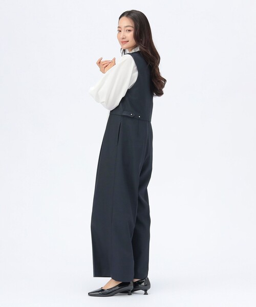 BEAMS HEART（ビームスハート）の「【セレモニー・ハレの日】Vネック コンビネゾン（つなぎ/オールインワン・レディース・ブラウン系その他2/ネイビー・SMALL/MEDIUM）」の6枚目の写真