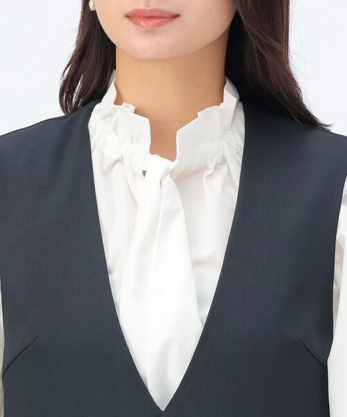 BEAMS HEART（ビームスハート）の「【セレモニー・ハレの日】Vネック コンビネゾン（つなぎ/オールインワン・レディース・ブラウン系その他2/ネイビー・SMALL/MEDIUM）」の12枚目の写真