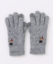 MOOMIN(ムーミン)の【 MOOMIN 】 ワンポイント刺繍 スマホ対応ケーブル編み手袋 25W10(手袋)