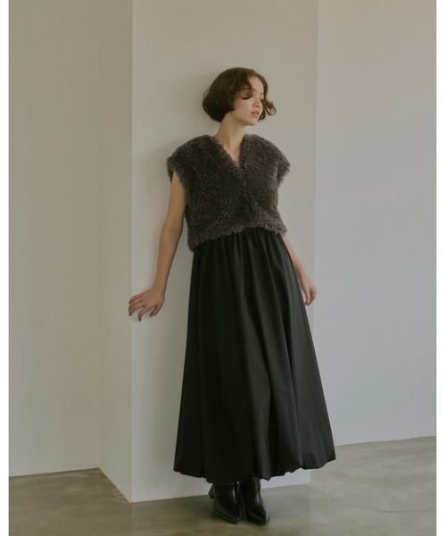 NOTREemor(ノートルエモア)の「volume boa top(Tシャツ/カットソー・レディース・アイボリー・FREE)」の11枚目の写真