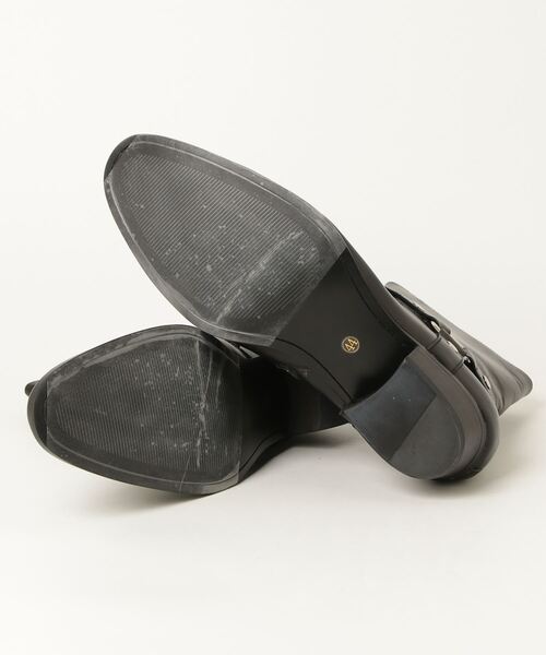 BENUSTA(ベヌスタ)の「A'GEM/9 × .kom 『BENUSTA/ベヌスタ』Ring Belt Design Heel Boots/リングベルトデザインヒールブーツ(ブーツ・メンズ・ブラウン/ブラック・26/27)」の8枚目の写真