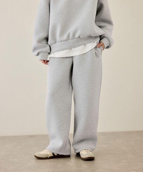 NAVY（ネイビー）の「nAvy ポンチワイドパンツ（スウェットパンツ・メンズ・グレー/ブラウン/ブラック・M/S/XL/L）」の2枚目の写真