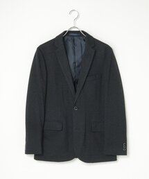 【セットアップ対応】BLKウールミックスジャージジャケット