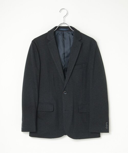 セール】【セットアップ対応】BLKウールミックスジャージジャケット