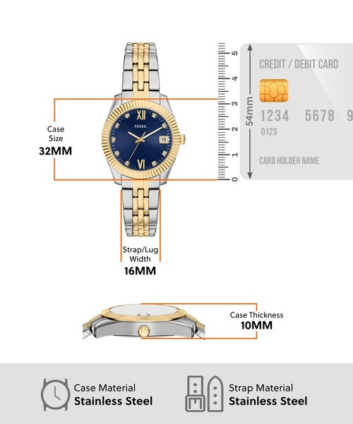 FOSSIL(フォッシル)の「フォッシル 腕時計 レディース アナログ ステンレス ES5443(アナログ腕時計・レディース・マルチ・FREE)」の6枚目の写真