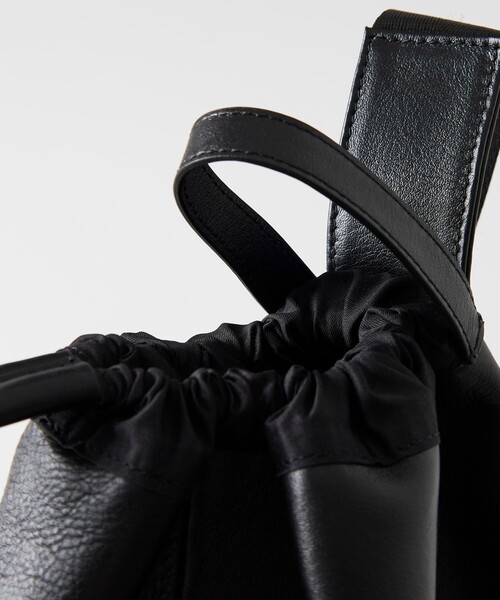 ボンサック　バイカー　ブラック　レザー　バッグ　ショルダーバッグ　黒 セール】撥水 カウレザー ボンサック ショルダーバッグ（ショルダー