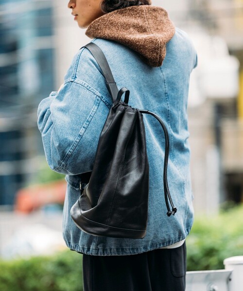 セール】撥水 カウレザー ボンサック ショルダーバッグ（ショルダー