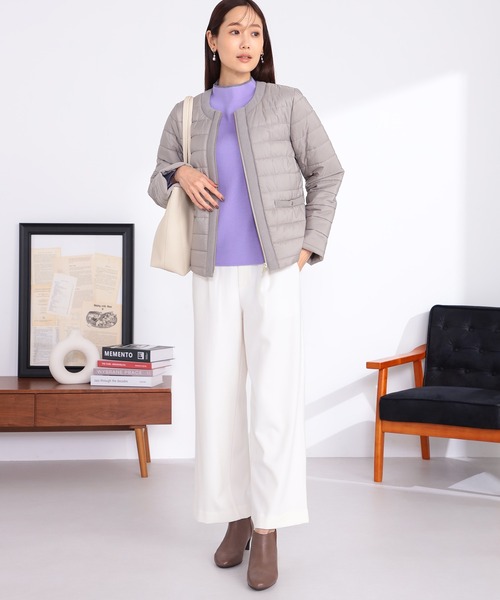 GALLORIA（ギャローリア）の「【キレメクパンツ】２WAYストレッチ起毛ゆるワイドパンツ（その他パンツ・レディース・ブラック/オフホワイト/グレー・S/M/L/LL）」の7枚目の写真