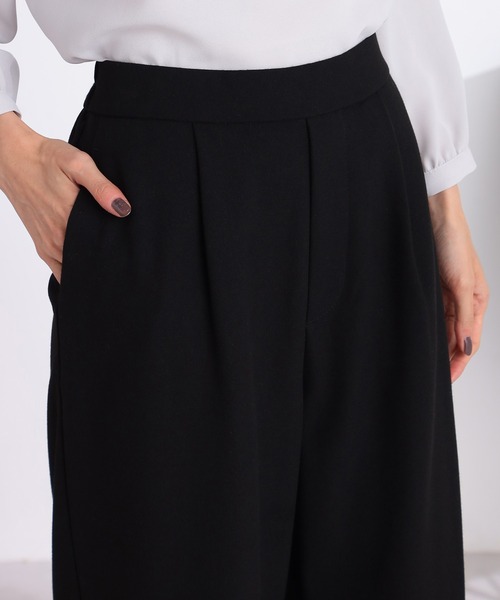 GALLORIA（ギャローリア）の「【キレメクパンツ】２WAYストレッチ起毛ゆるワイドパンツ（その他パンツ・レディース・ブラック/オフホワイト/グレー・S/M/L/LL）」の11枚目の写真