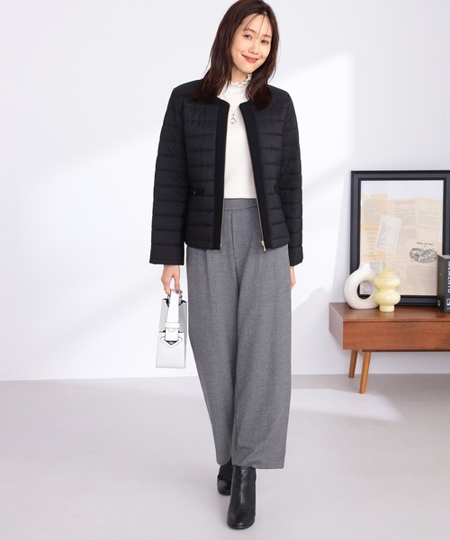 GALLORIA（ギャローリア）の「【キレメクパンツ】２WAYストレッチ起毛ゆるワイドパンツ（その他パンツ・レディース・ブラック/オフホワイト/グレー・S/M/L/LL）」の15枚目の写真