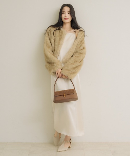 ノーカラーファーコート（ダウンジャケット/コート）｜NEUNA（ヌナ）の