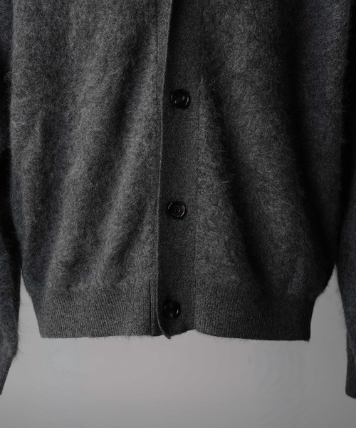UNISEX》Super140 Brushed Extra Fine Merino Wool V-neck Cardigan