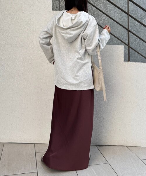 CIAOPANIC TYPY（チャオパニックティピー）の「ダメージ裏毛ロゴフーディー（Tシャツ/カットソー・レディース・ブラウン/チャコールグレー/オフホワイト・ONE SIZE）」の10枚目の写真