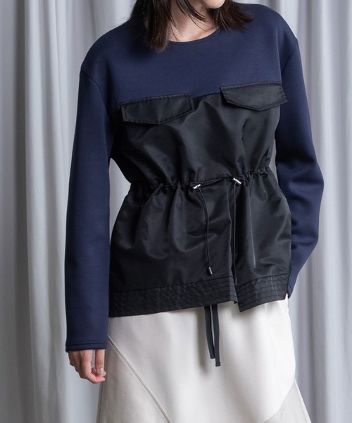 MARECHAL TERRE】新品タグ付き⭐︎フリンジトップス/2/ネイビー 