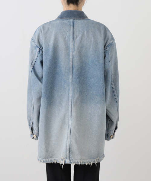 KURO（クロ）の「KURO DENIM HALF COAT 964180：コート（その他アウター・レディース・ブルー・MEDIUM）」の11枚目の写真